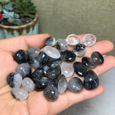 29pcs Rare Natural Black hair Crystal semi-precious specimens 78g A5377 picture