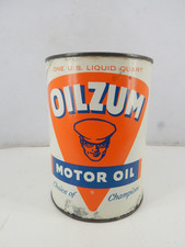 Vintage Oilzum Motor Oil Can 1 Quart Full SAE 20 20W Composite Cardboard NOS picture