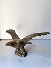 Vintage Cast Brass  Eagle Wings Sculpture Figurine Statue Gold Bronze 10
