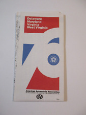 Vintage AAA 1976-1977 Delaware Maryland Virginia WV Travel Road Map~BR6 picture