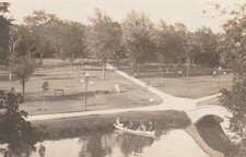 1910s Matted Antique Photo Government Springs Park in Enid Oklahoma picture
