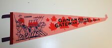 Vintage 1960s Cananoque Gateway to Thousand Islands Canada Pennant Flag Rare picture