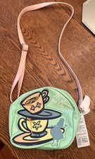 Disney “It’s Always Tea Time”  Alice In Wonderland Crossbody  Purse Teacup NWT picture