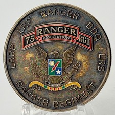 75th Ranger Regiment Association .999 Fine Silver Challenge Coin LRP LRRP RARE picture