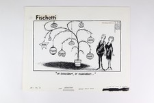 1971 John Fischetti Original Political Cartoon 1972 Democrats Christmas Tree picture