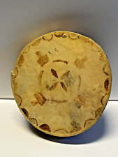 Original Native American Indian Wood Drum; Animal Hide 10