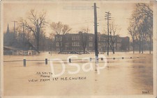 J8/ Van Wert Ohio RPPC Postcard c1910 Flood Disaster 1st M.E. Church 133 picture