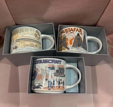 Starbucks Star Wars Mustafar, Jakku, Coruscant, Been There Set Of 3 Coffee Mugs picture