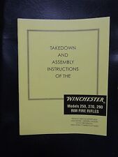 Winchester takedown manual for the 250, 270, 290 Rim Fire Rifles picture