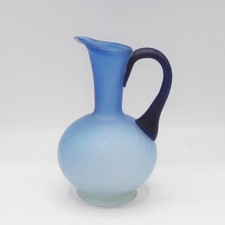 Mid-Century Cobalt Blue Murano Glass Pitcher Vase picture