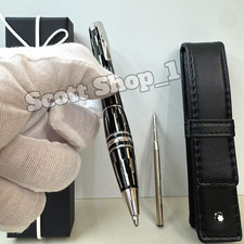 MONTBLANC StarWalker Mystery Platinum Black Silver Geometric Ballpoint Pen picture
