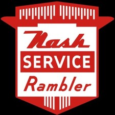 Nash Rambler Auto Service Shield Shaped DIECUT NEW Sign 40