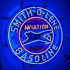 Smith-o-Lene Aviation Gasoline Oils Neon Light Lamp Sign 24