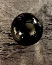 Black Jet Stone sphere Large 12in Round 2.210lb picture