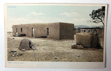 C 1908 FRED HARVEY NATIVE AMERICAN Postcard MEXICAN ADOBE STYLE HOUSE NEW MEXICO picture