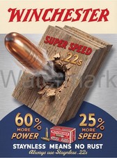 Winchester Super Speed .22s z78 Metal Sign 3 Sizes to Choose From picture