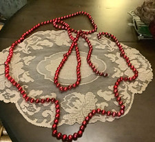 Vintage 8.5 ft. Red Mercury Glass Bead Christmas Garland picture