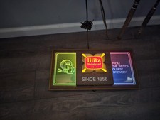 Vintage Blitz Weinhard Motion Beer Sign Spinner Color Wheel Light Works Portland picture