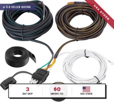 Upgraded 4 Pin 5 Wire Trailer Wiring Harness 26FT for Rewiring Trailer Both-Side picture
