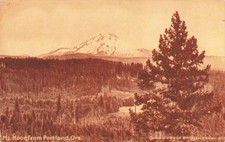 Portland Oregon, Mount Hood, Scenic View, Sepia Tone, Vintage Postcard picture