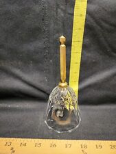 Vintage Lead Crystal Brass Handled Bell Sweet Ring Flawless picture