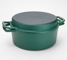 Cook's Essentials 4-qt Nonstick Cast-Iron Elite Braiser w/ Lid in Green picture