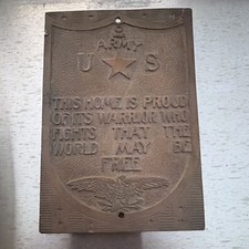 WWII  ww1 US Army  general national honor tablet  Plaque Sign  bronze colored  picture