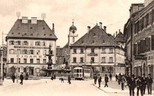 * Antique RPPC LA Chaux-De-Fonds Switzerland c1900s Rue Leopold Robert Postcard picture