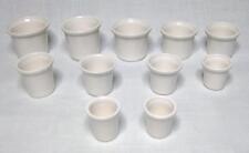 Full Set 11 different sizes WHITE Inkwell inserts Porcelain ink pot liners  picture