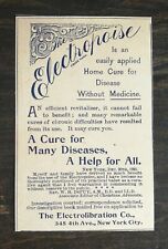 Vintage 1895 The Electropoise Home Cure Electrolibration Co. Original Ad 1021 picture