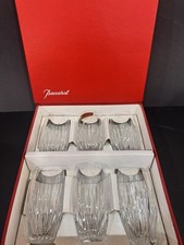 RARE SET OF 6 Baccarat Massena Tumblers High Balls All MINT Condition in Box picture