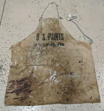 Antique U.S. Paints Apron St Louis MO Advertising Primitive Tools Decor picture
