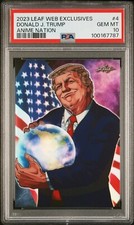 2023 LEAF WEB EXCLUSIVES #4 DONALD TRUMP ANIME NATION #/170 * PSA 10 GEM * QTY * picture
