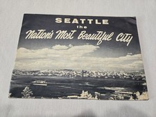 VTG 1956 SEATTLE, WA THE NATION'S MOST BEAUTIFUL CITY TRAVEL GUIDE BOOK BROCHURE picture