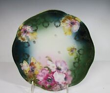 Z. S. Co Mignon Flowers  Hand Painted Scalloped Edge Porcelain Plate Bavaria picture