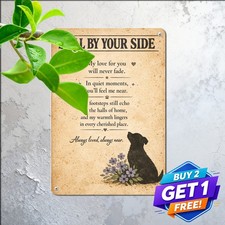 Waiting At The Rainbow Bridge Pet Sign Vintage Wood Style Memorial Dog Plaque picture