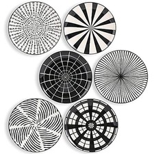 Ceramic Dessert Plates 8 Inch - Salad Appetizer Plate Set of 6 - Modern Japan... picture