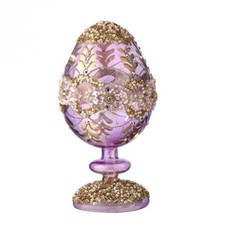 Regency Pre-Order Lavendar Glass LED Battery Egg Pedestal with Egg w/Timer picture