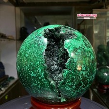 26LB Natural malachite ball quartz crystal energy ball reiki healing picture