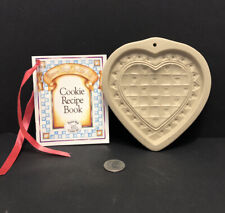 Heart Mold BROWN BAG COOKIE ART 1993 Hill Design Checkered Heart w/Recipe Book picture
