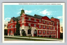 Lawrence KS-Kansas, Kansas Memorial Union Building, Postal PC Vintage Postcard picture