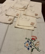 Vtg Hart’s Stamped for Embroidery Napkins Lot 7 NOS 18x18 Mid Century San Jose picture