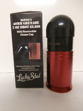 Red Lucky Shot 40MM Grenade 2oz Shot Glass Replica of Grenade Shot Aluminum picture