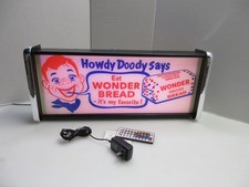 Wonder Bread Howdy Doody LED Display lighted sign lightbox Wall Hanging Light picture