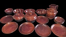 Marcrest Daisy and dot vintage brown oven safe stoneware picture