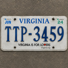 Virgina Is For Lovers Random Licence Plate picture