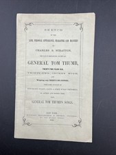 Sketch Of The Life Of General Tom Thumb By Charles S. Stratton 1860 Very Nice picture