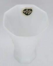 Anchor Hocking Milk Glass Vase Grape Motif WITH ORIGINAL LABLE picture
