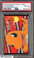 1999 Pokemon Snap Smart Card Blockbuster Video Charmander PSA 10 GEM MINT picture