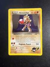 Rocket’s Hitmonchan 11/132 Gym Heroes Holo Rare Pokémon TCG WOTC Vintage CREASE picture